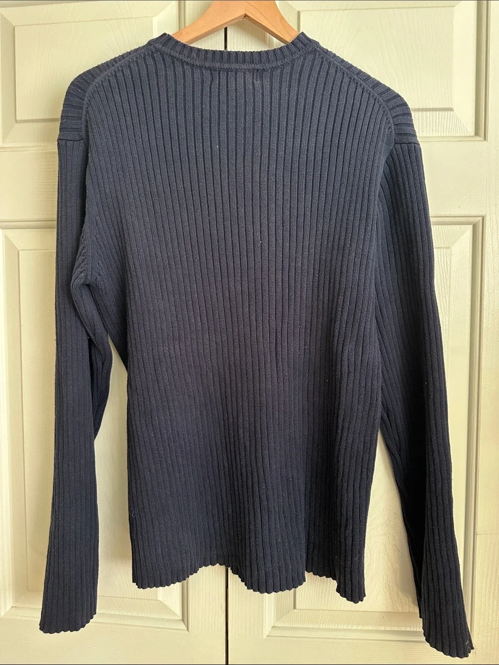 Old Navy Men's Dark Navy Ribbed Crewneck Sweater Size Large